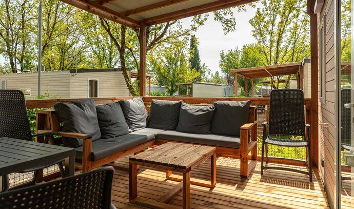 Mobil-home | Premium | 3 Ch. | 6 pers. | Terrasse Lounge | A/C | TV 1