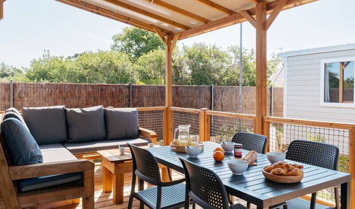 Mobil-home | Premium | 3 Ch. | 6 pers. | Terrasse Lounge | A/C | TV 1