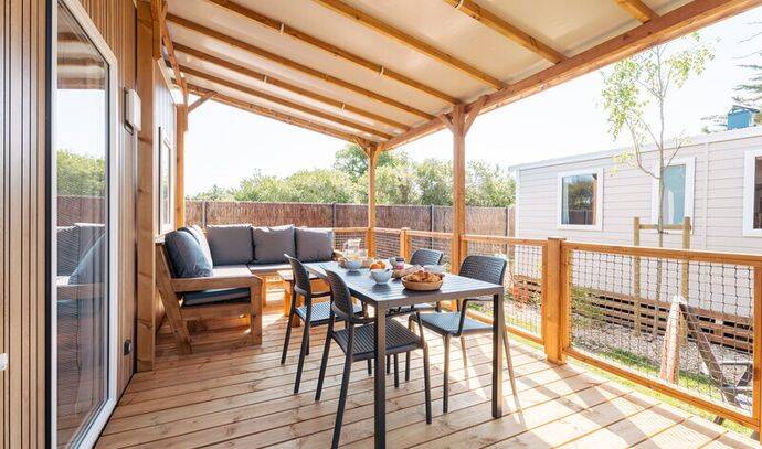 Mobil-home | Premium | 3 Ch. | 6 pers. | Terrasse Lounge | A/C | TV 1