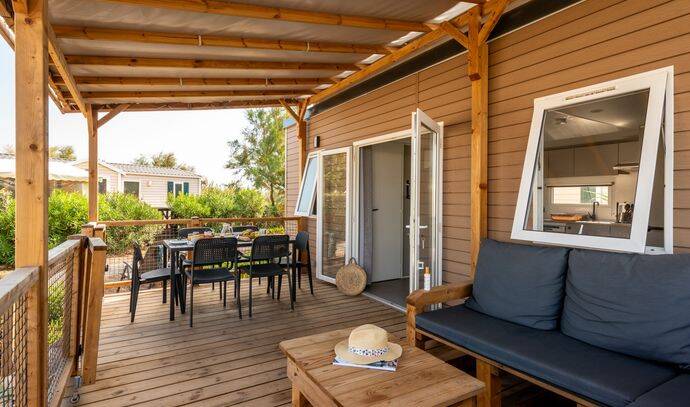 Mobil-home | Premium | 3 Ch. | 6 pers. | Terrasse Lounge | A/C | TV 1