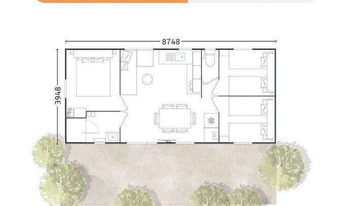 Mobil-home | Premium | 3 Ch. | 6 pers. | Terrasse Lounge | A/C | TV 9
