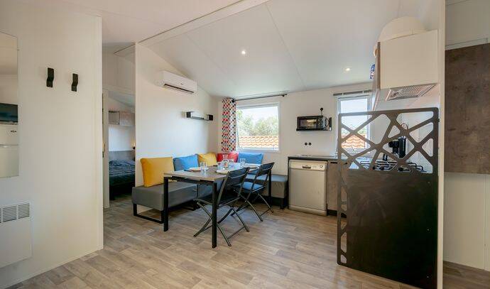Mobil-home | Premium | 4 Ch. | 8 pers. | Terrasse Lounge | A/C | TV 5