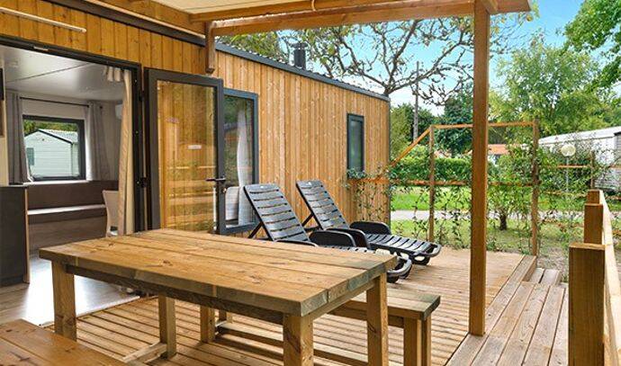 Mobil-home | Ultimate | 2 Ch. | 4 pers. | Terrasse surélevée | A/C | TV 1