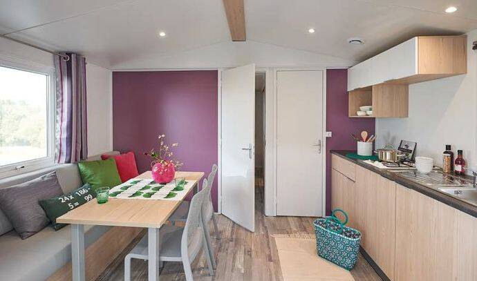 Mobil-home | Comfort | 1 Ch. | 2 pers. | Terrasse surélevée | A/C | TV 2