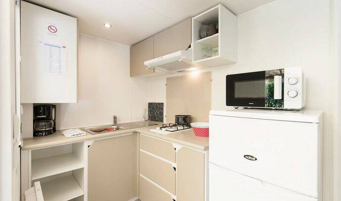 Mobil-home | Comfort | 1 Ch. | 2/3 pers. | Terrasse surélevée | A/C | TV 2