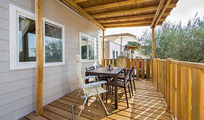 Mobil-home | Comfort | 2 Ch. | 4/6 pers. | Terrasse surélevée | A/C 1